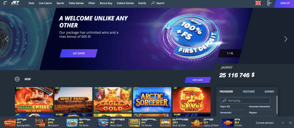 Cassino online betano